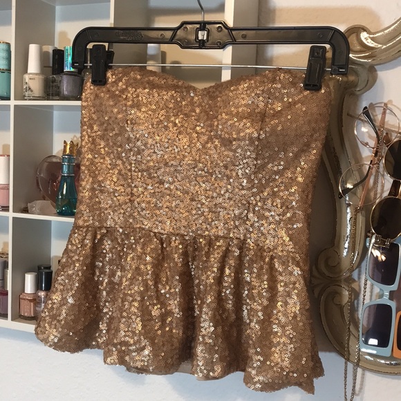 Sequin Gold Top - Picture 2 of 4